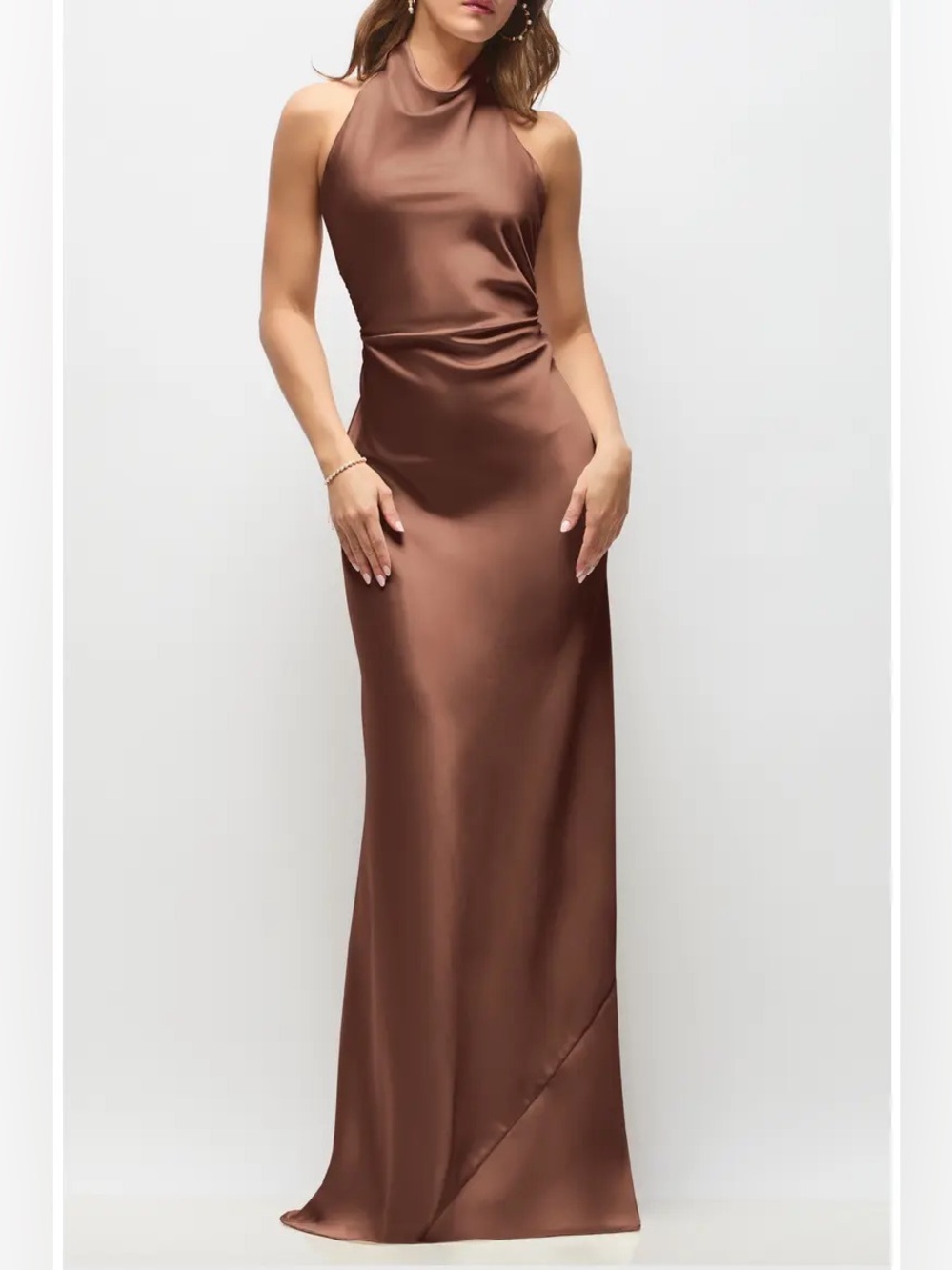 Joie "Larkspur" Cowl Neck Satin maxi Dress